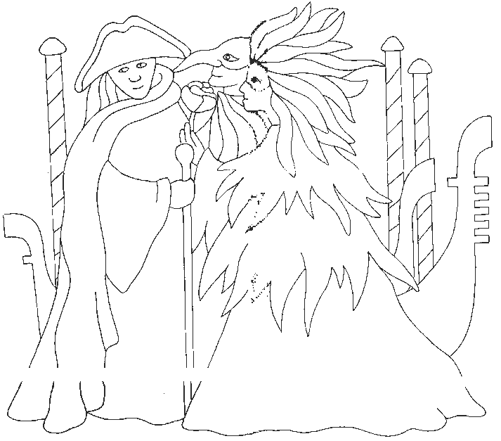 coloriage carnaval de venise